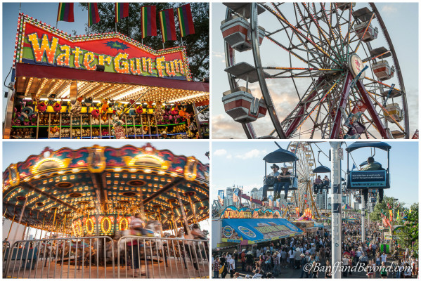 rides and games at the calgary stampede midway