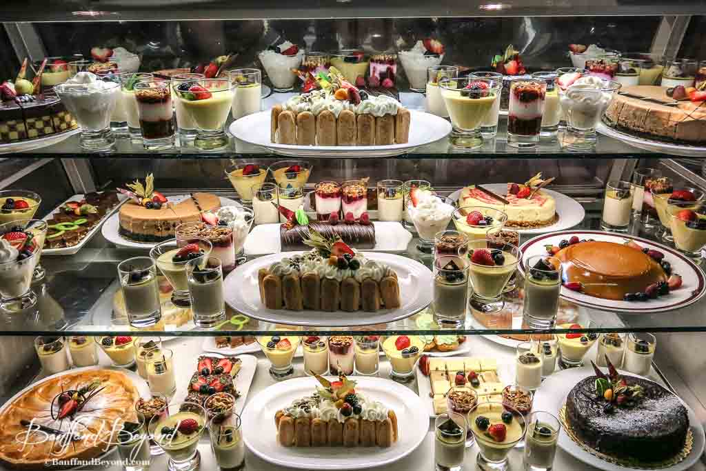 dessert options at the bow vally grill brunch at the banff springs hotel