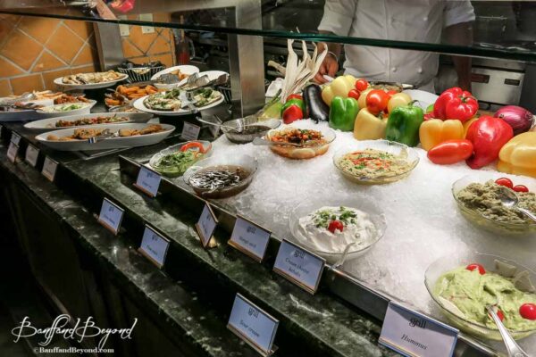 dips and sauces at the banff springs hotel brunch