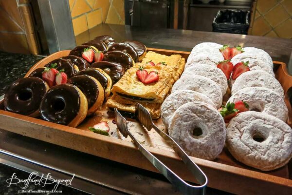 donuts and pastries at the banff springs hotel brunch