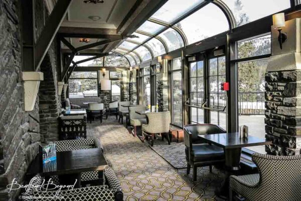 sun room in the rundle lounge at the banff springs hotel