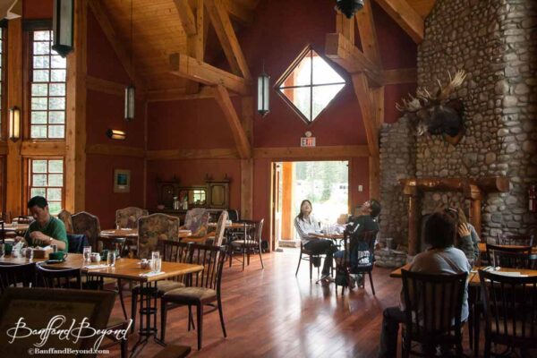 wood interior of cilantro restaurant at emerald lake lodge