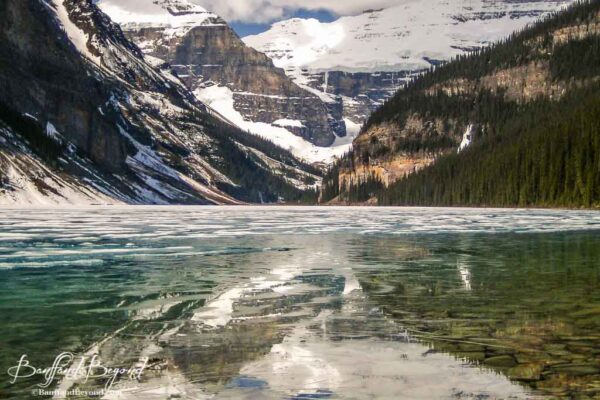 lake-louise-thawing-ice-early-june-spring-glacer-water-banff-national-park