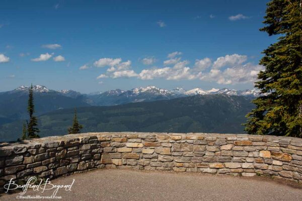 beautiful view from top of mount revelstoke meadows in the sky parkway